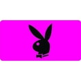 thumbnail image 1 of Black Playboy Bunny On Pink Photo License Plate, 1 of 1