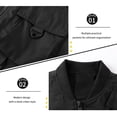 thumbnail image 4 of LEDUNTINO Men's Bomber Jacket, Lightweight Casual Spring Fall Windbreaker, Multi-Pocket Cargo Jacket, 4 of 7
