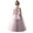 Pink, variant on O-Neck Flower Girl Dress - Satin Tulle First Communion Dresses Wedding Party Gown Pearls with Back Bowknot