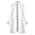 thumbnail image 2 of JIUKE Mens Blazer Long Sleeve Button up Slim Fitted Casual Steampunk Tailcoat Gothic Jacket Dressy Coats, 2 of 2