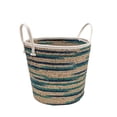 thumbnail image 2 of Blue Stripe Round Seagrass Basket by Ashland  - Spring Home Decor, 2 of 3