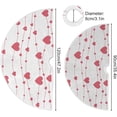 thumbnail image 3 of FMSHPON Valentine's Mother's Day Pink Hearts Xmas Christmas Tree Skirt Stand Mat for Holiday Party Decoration Indoor Outdoor 48 inches, 3 of 6