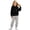 Black, variant on JIAYUE Girls 2 Piece Outfits Baggy Raglan Long Sleeve Solid Color Hoodies With Pocket Sweatpants Sets For Daily Casual,3-4 Years