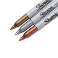 thumbnail image 4 of Sharpie Metallic Permanent Markers, Fine Point, Assorted Colours, 3 Count, 4 of 9