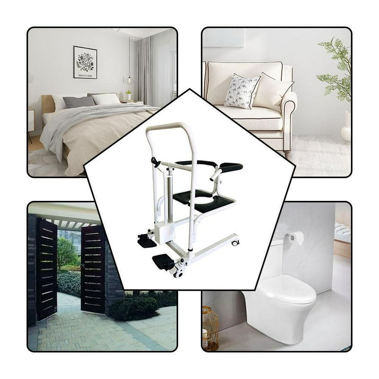 Electric Transfer Chair with 180 Split Seat Multifunctional Patient Lift Chair