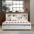 thumbnail image 3 of Donco Kids Bookcase Full Daybed with Twin Trundle, Full, White, 3 of 7