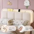thumbnail image 5 of Virans Twin Size Velvet Upholstered Bed Frame with Headboard & Storage Drawers,Princess Platform Bed Frame with Charging Station & LED,No Box Spring Needed,Beige, 5 of 9