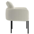 thumbnail image 3 of Modern Boucle Fabric Accent Chair in Cream, 3 of 7