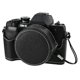 thumbnail image 3 of Compatible For Olympus OM-D E-M10 Mark IV Camera Case Half Wrapped Leather Bottom Cover with Lens Cap, 3 of 5
