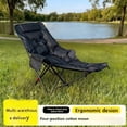 thumbnail image 3 of Folding Camping Chairs, Camping Lounge Chair with Detachable Footrest Adjustable Backrest, Portable Folding Chair, 3 of 13
