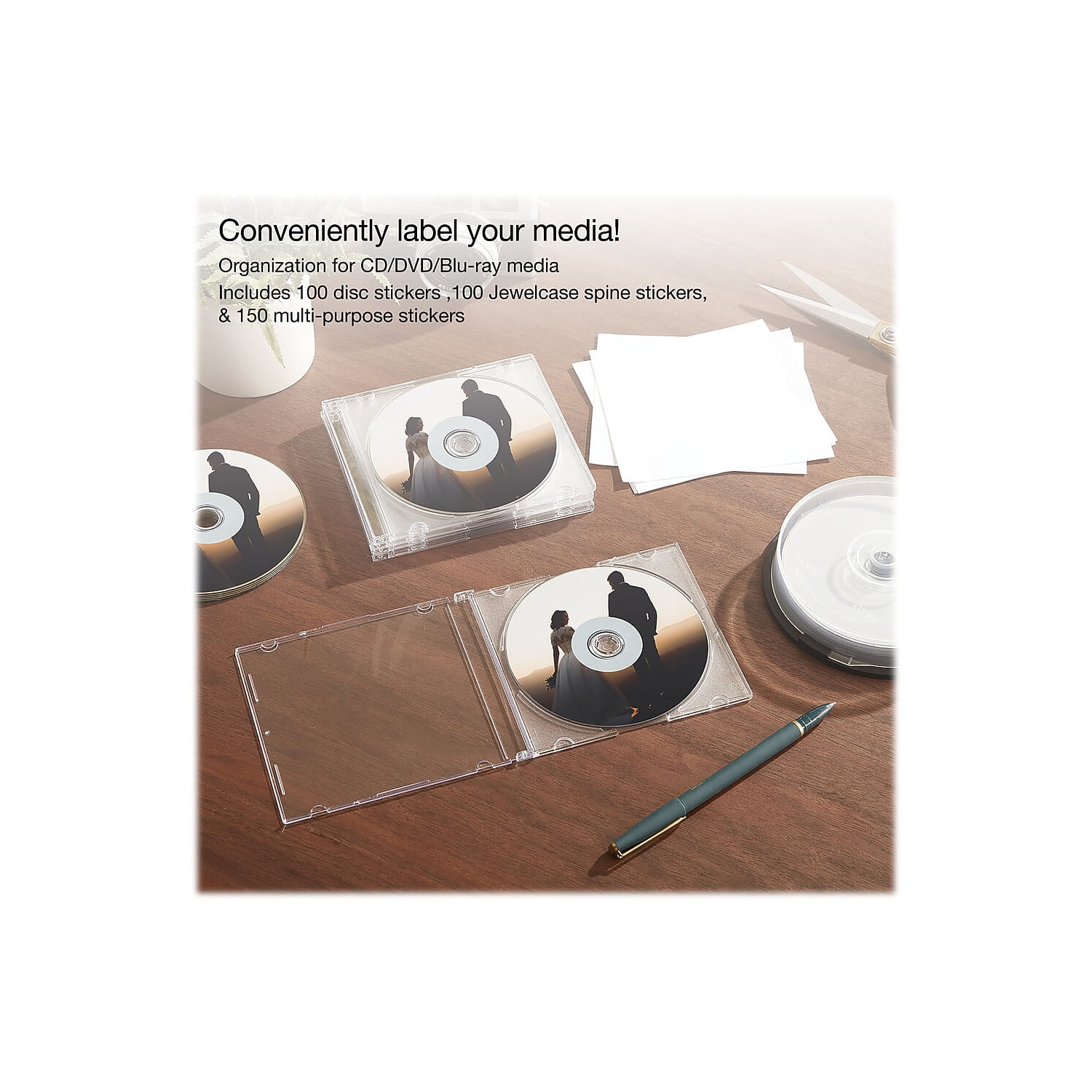 Verbatim Inkjet Media Labels White 7 Labels/Sheet 50 Sheets/Pack (71126)