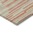 thumbnail image 5 of 8' X 10' Salmon Gray And Beige Striped Washable Indoor Outdoor Area Rug, 5 of 5