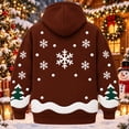 thumbnail image 4 of VOUZZA Adult Christmas Pet Pouch Hoodie, Reindeer Long Sleeve Sweatshirt Pullover with Round Front Puppy Pocket for Small Dogs and Cats, 4 of 5
