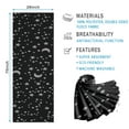 thumbnail image 2 of Black Gray Star Moon Pattern Hot Yoga Mat Towel Non Slip for Hot Yoga - Quick-Drying Yoga Mat Cover with 4 Corner Pockets with Travel Bag - Hot Yoga Towel Non Slip Grip Moisture Wicking Sweat 70"x26", 2 of 6