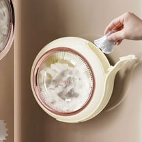 Hovmgk Cling Film Organizer, Wall-Mounted Storage Box, Kitchen Suction Cup Case, Punch-Free Transparent, Kitchen Supplies, Tidy Wrap Storage for Chefs, Housewives