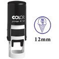thumbnail image 1 of ICE CREAM Self Inking Mini Rubber Stamp Colop Round Decorative Teachers Stamps 12mm, 1 of 2