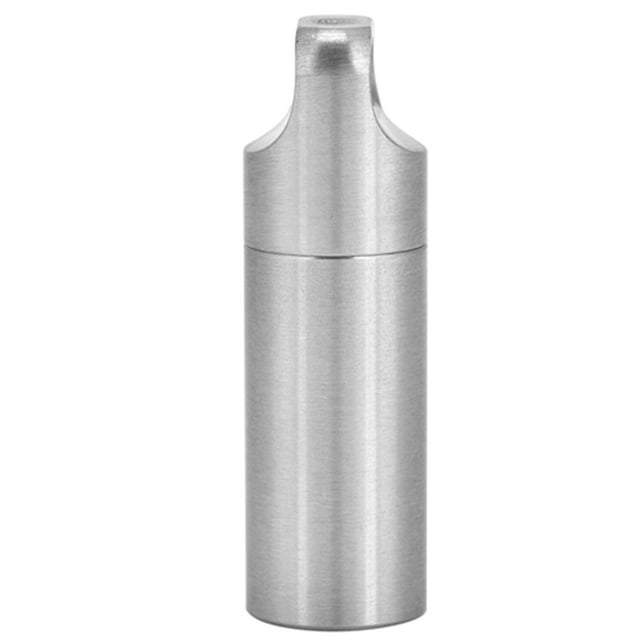 Pill Keychain, Waterproof Stainless Steel Pill Case Camping Pill Container Keychain Pill Holder Organizer for Outdoor Camping