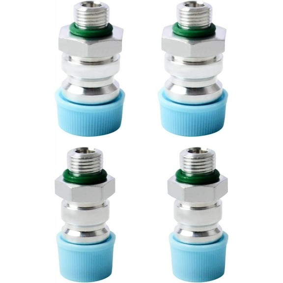 ADNE R1234yf to R134a Adapter Kit,4Pack R1234yf to R134a High & Low Side Quick Coupler Adapters,Quick Couplers Kit for R1234YF Car Air Conditioning System Evacuation Recharging