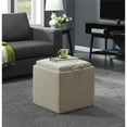 thumbnail image 3 of Designs4Comfort Park Avenue Ottoman Simple avec Tabouret en Tissu Beige, 3 of 6