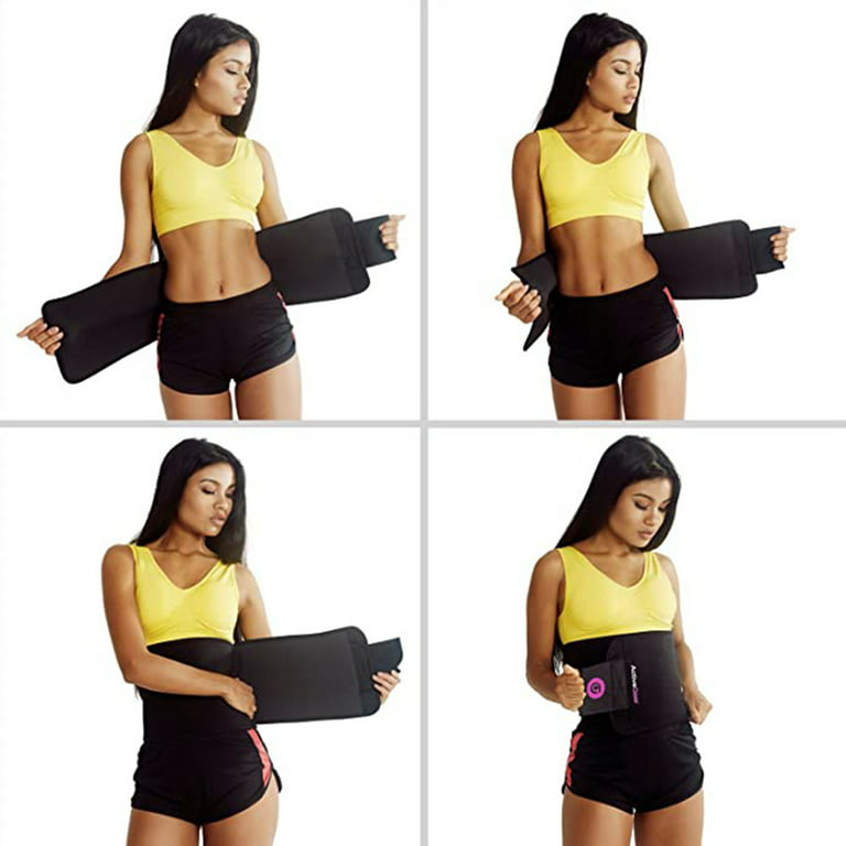 ActiveGear Waist Trimmer Belt Slim Body Sweat Wrap for Stomach and Back  Lumbar Support 