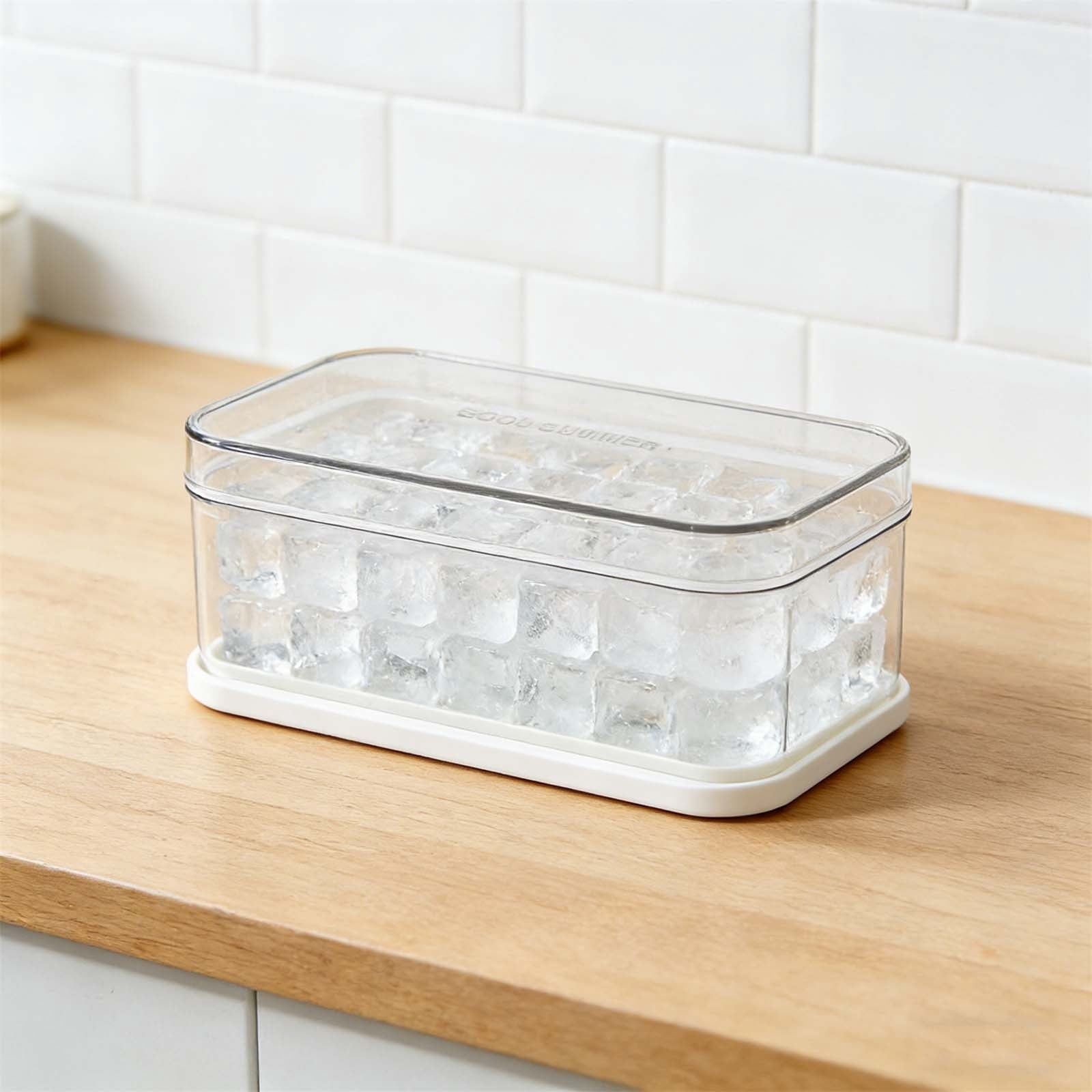Ice Cube Tray Press Type Ice Mold Maker Easy Release Stackable Freezer Ice Tray Space Saving Ice Maker For Coffee Drink Party Home Kitchen Office Use Daily Beverage Cooling