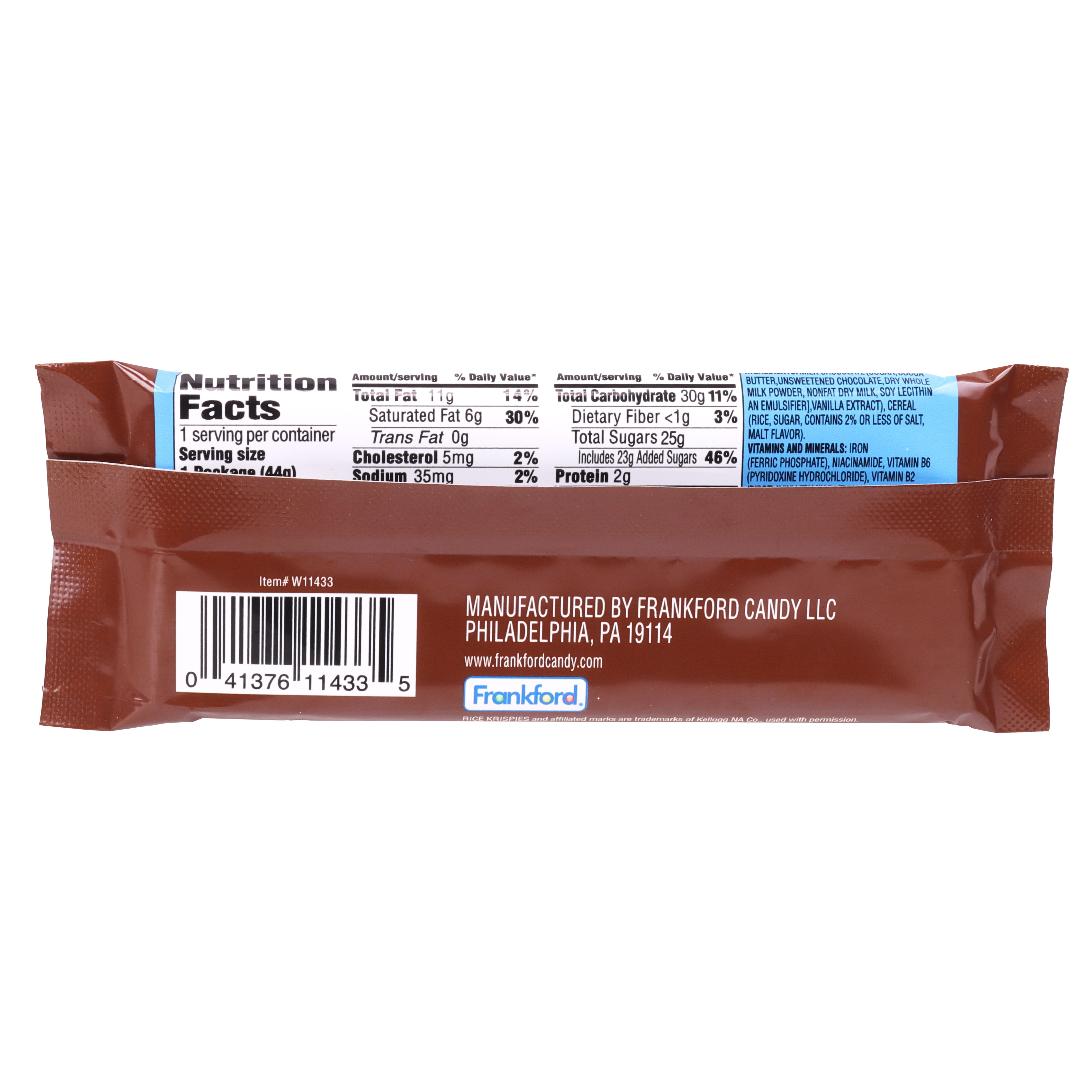 Frankford Kellogg's Rice Krispies Milk Chocolate Candy Bar, 1.55oz