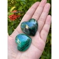 thumbnail image 5 of Malachite Gemstone Hearts, Polished Malachite Puffy Hearts, Malachite Palm Stone, Malachite Heart (5 Hearts）, 5 of 8