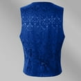 thumbnail image 5 of Oplxuo Men's Shiny Paisley Suit Vest Gothic V Neck Medieval Waistcoat Formal Business Slim Fit Sleeveless Tuxedo Jacket, 5 of 7