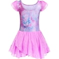 thumbnail image 3 of Oudiya 3-9 Years Ruffle Sleeve Ballet Leotard Dance Dress Tutu Skirt Outfits for Girls Gymnastics, 3 of 7