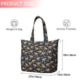 thumbnail image 4 of Blue Highland Cow Flower Pattern Travel Tote Bags for Women Carry On,Large Weekender Bags for Women Travel,Multi Functional Duffle Bag for Work,Shopping,Sports, 4 of 5