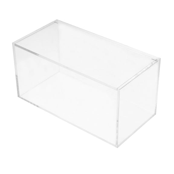 WASHWEPE Acrylic Storage Organizer Set 1 Piece 8x4x4 Inches Clear Container for Home and Office
