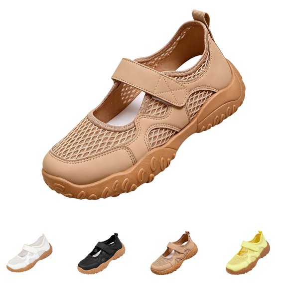 IEMIEMIEM Womens Orthopedic Shoes Breathable Outdoor Water Sandals for Light Hiking Beach Pool Non-Slip Lightweight Wide Barefoot Walking Shoes for Casual Outdoor Activities Coffee 8 Wide