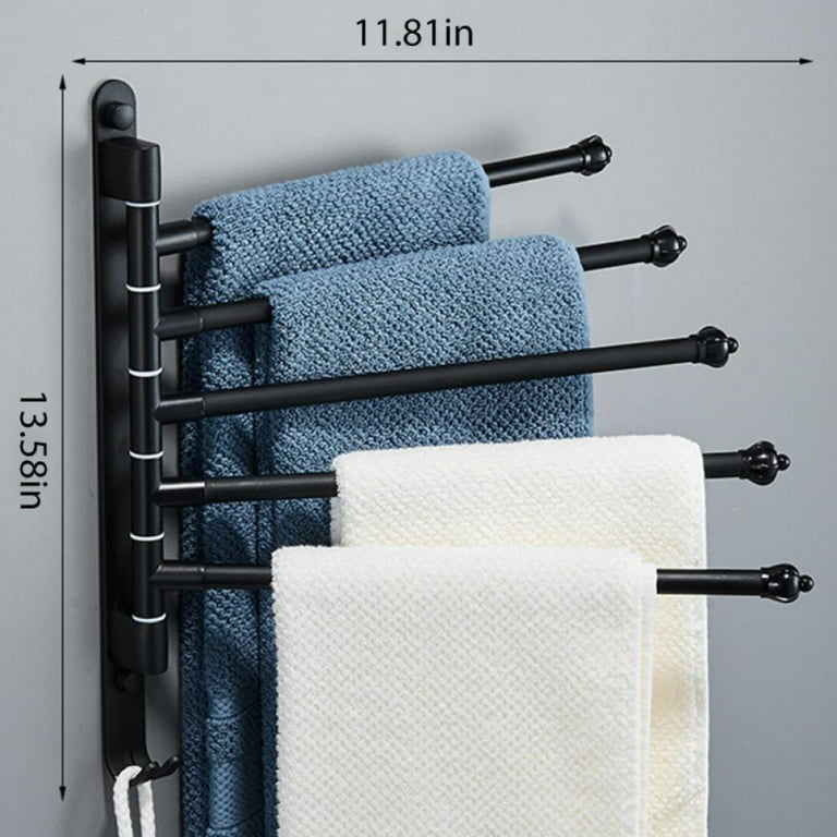 Bathroom Accessories Towel Racks  Towel Rack Aluminum Black Wall