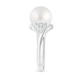 thumbnail image 3 of ANGARA South Sea Cultured Pearl Bypass Ring with Diamond Trio in Platinum for Women | June Birthstone, Birthday, Anniversary, Jewelry Gift for Women | Pearl Ring, 3 of 8
