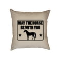 thumbnail image 1 of May the Horse Be with You - Equestrian Star Decorative Linen Throw Cushion Pillow Case with Insert, 1 of 6