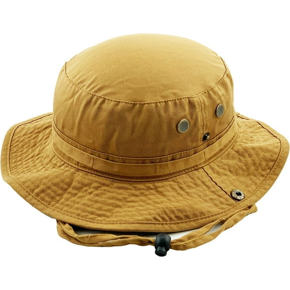 Boonie Bucket Hat Boonie Basic Hunting Fishing Outdoor Summer Cap Unisex Cotton 2 Sizes