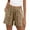 Khaki, variant on Women's Satin Half Slip Shorts for Under Dresses Pettipants for Women Culottes Slip Shorts with Side Split Black M