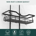 thumbnail image 3 of Shower Caddy Hanging Adjustable Shower Caddy, Rustproof Shower Organizer Extended Length Showers Caddy Over Shower Head with Hooks Soap Holder, Large Capacity Anti-Swing Bathroom Organizer, Gold, 3 of 10
