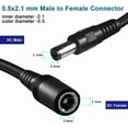 thumbnail image 3 of 2-Pack 10FT DC Power Extension Cable,5.5mm x 2.1mm Extension Cord,12v Extension Cord for Security Camera CCTV IP,Router,LED Strip,5V 9V 24V 12 Volt Male to Female Plug Supply Adapter Power Cord, 3 of 5