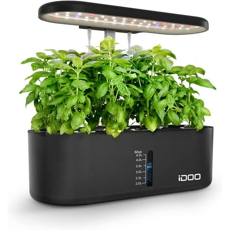 

Hydroponics Growing System 10 pods Smart Garden with Auto Timer LED Grow Light Indoor Herb Garden Height Adjustable Water Shortage Alarm for Home Kitchen