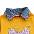 thumbnail image 4 of Eltusu Girls Outfit Sets, Fare Leg Collared Long Sleeve Sweatshirts&Sweatpants Sets Yellow Size 2-3 T, 4 of 6