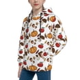 thumbnail image 2 of Kdxio Maple leaf nut Mushroom Pattern Boys Athletic Unisex Boys Girls Hoodie with Pocket Sweatshirts-Small, 2 of 6