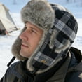 thumbnail image 2 of Trapper Hat,Warm Faux Fur Trooper Ushanka Russian Bomber Eskimo Pilot Winter Hats with Ear Flaps for Men and Women, 2 of 9