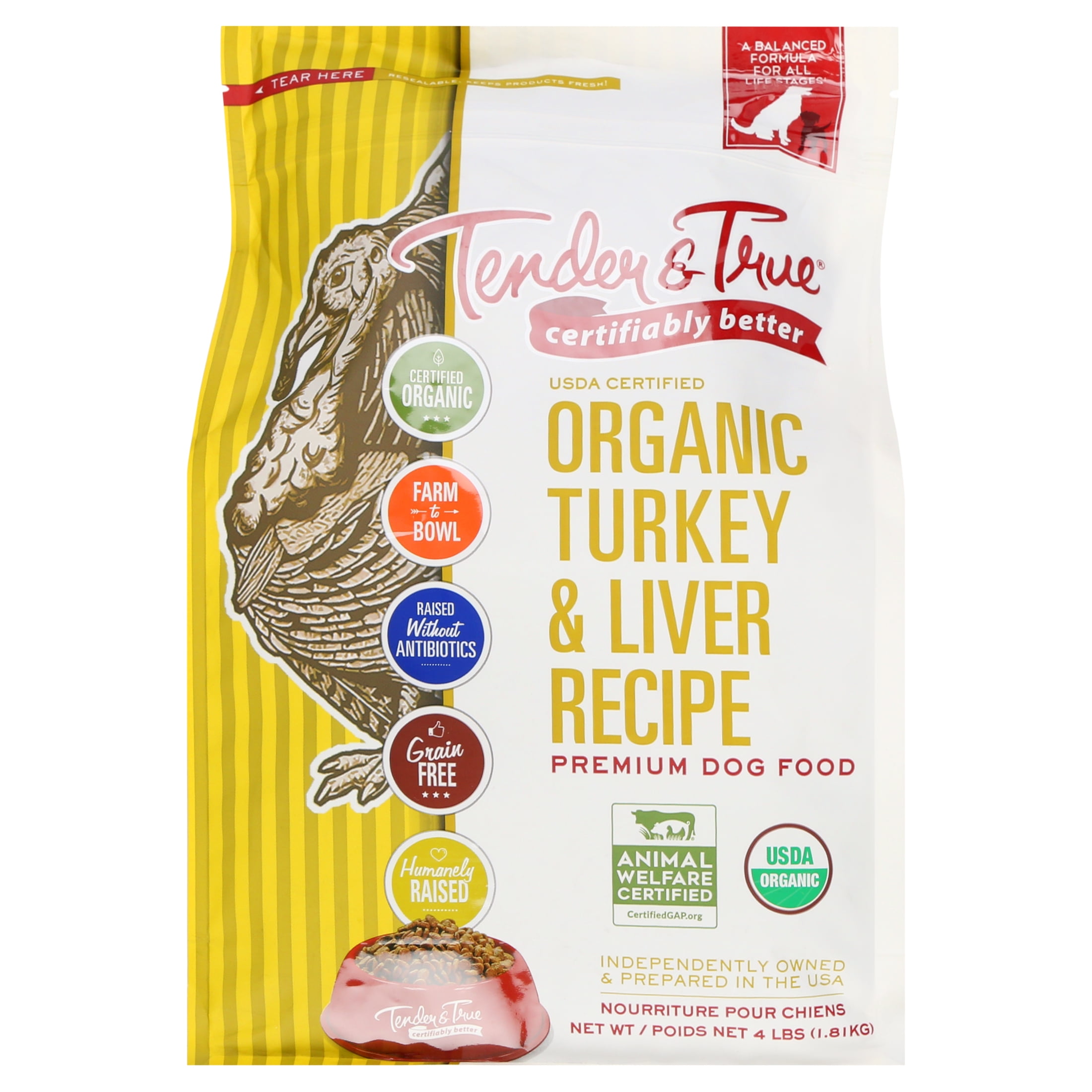 Tender & True Organic Turkey & Liver Recipe Dry Dog
