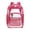 Z47-Hot Pink, variant on Heavy Duty Clear PVC School Bag for Ages 6-12 Adjustable Padded Straps Large Capacity Multi Layer Daily Backpack, Blue