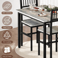 thumbnail image 5 of Lamerge 3 Piece Dining Table Set, Rustic Kitchen Table and Chairs Set, Thickened Solid Wood Carbon Plate, Breakfast Table Set for Small Spaces, Dining Room, Kitchen, Rustic Gray, 5 of 12