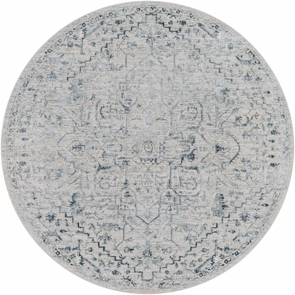 Hauteloom Embsay Living Room, Bedroom Area Rug - Green, Beige - 5'3"-Round