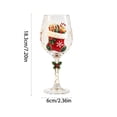 thumbnail image 3 of 4-Piece Hand-Painted Christmas Wine Glasses – Crystal Goblets with Tree Snowflake Design for Holiday, 3 of 7
