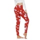 thumbnail image 3 of Gibobby Leggings deportivos mujer Mallas con estampado navideño para mujer, mallas deportivas con Control de Yoga, mallas deportivas para mujer, mallas de cintura alta(Rojo,XG), 3 of 4