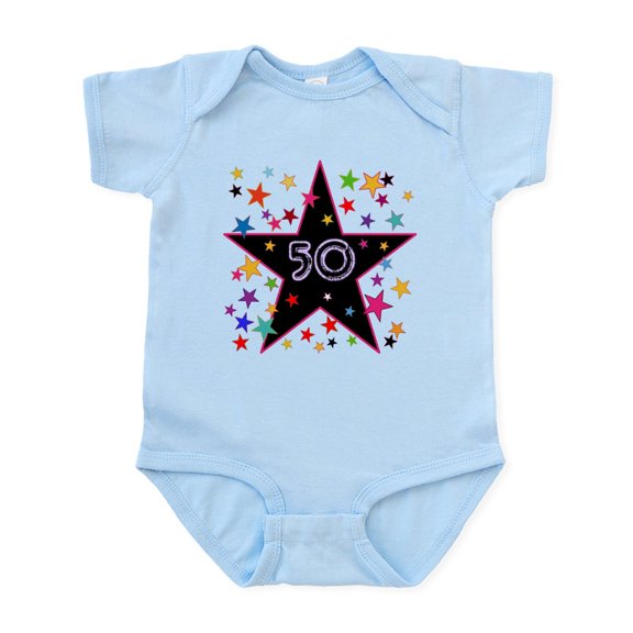CafePress - 50Th! Festive, Birthday, Anniversary! Infant Bodys - Baby Light Bodysuit, Size Newborn - 24 Months